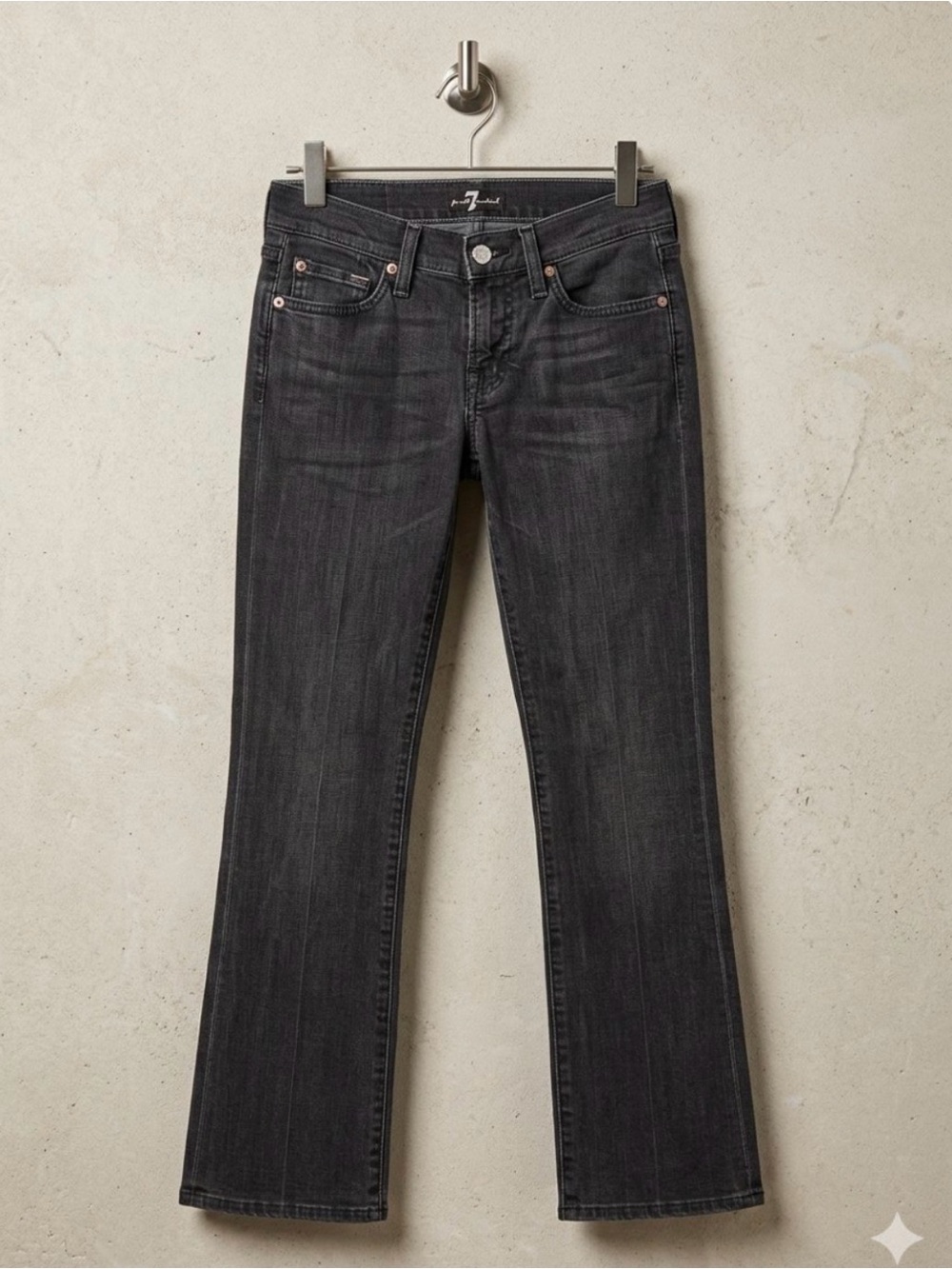 7 For All ManKind Women's Bootcut Jeans - Slim Mid Rise 26 2-4 28”
